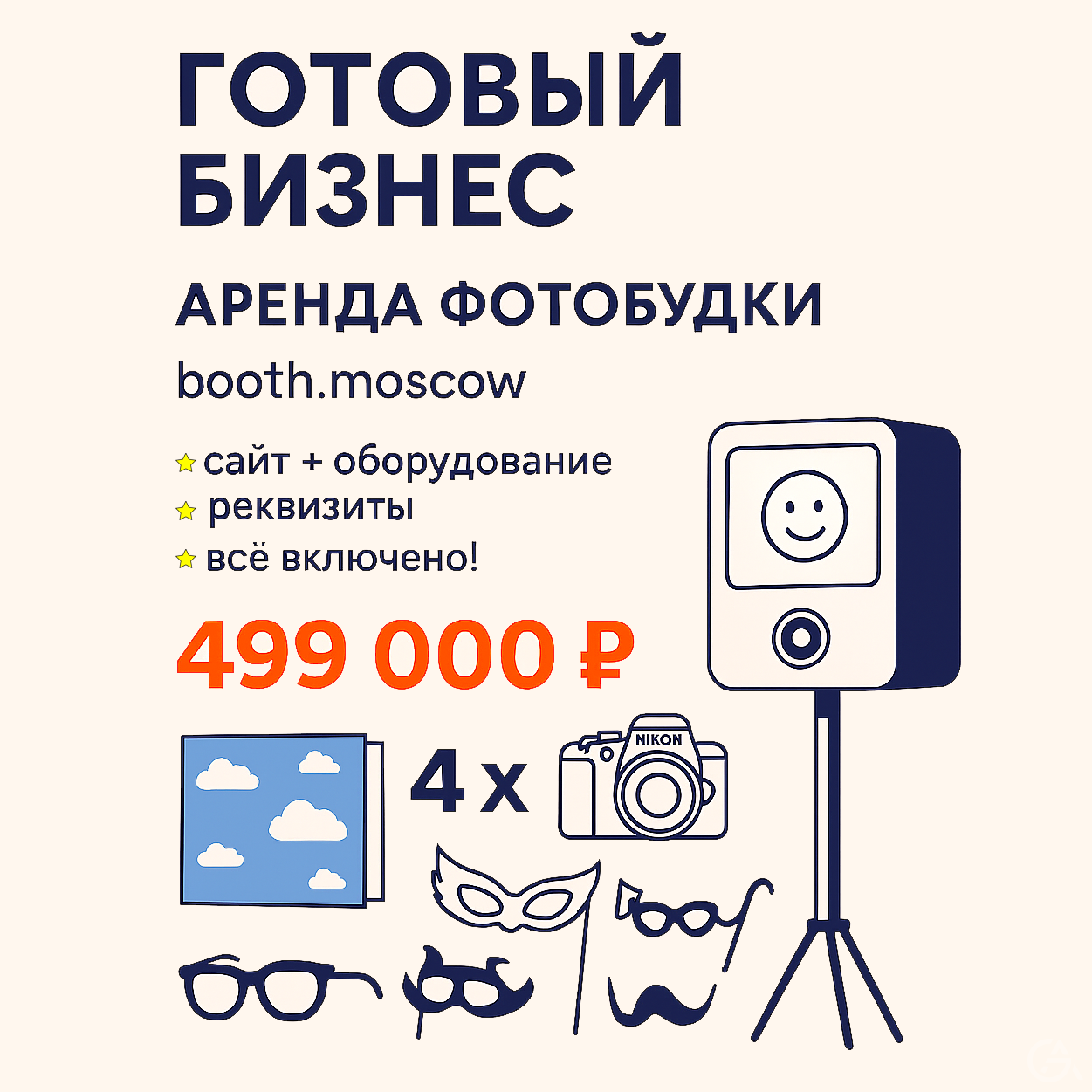 Готовый бизнес — аренда фотобудки с печатью - GrandActive