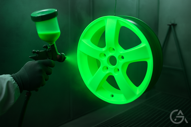 Мастерская по покраске автомобильных дисков светящейся краской - GrandActive