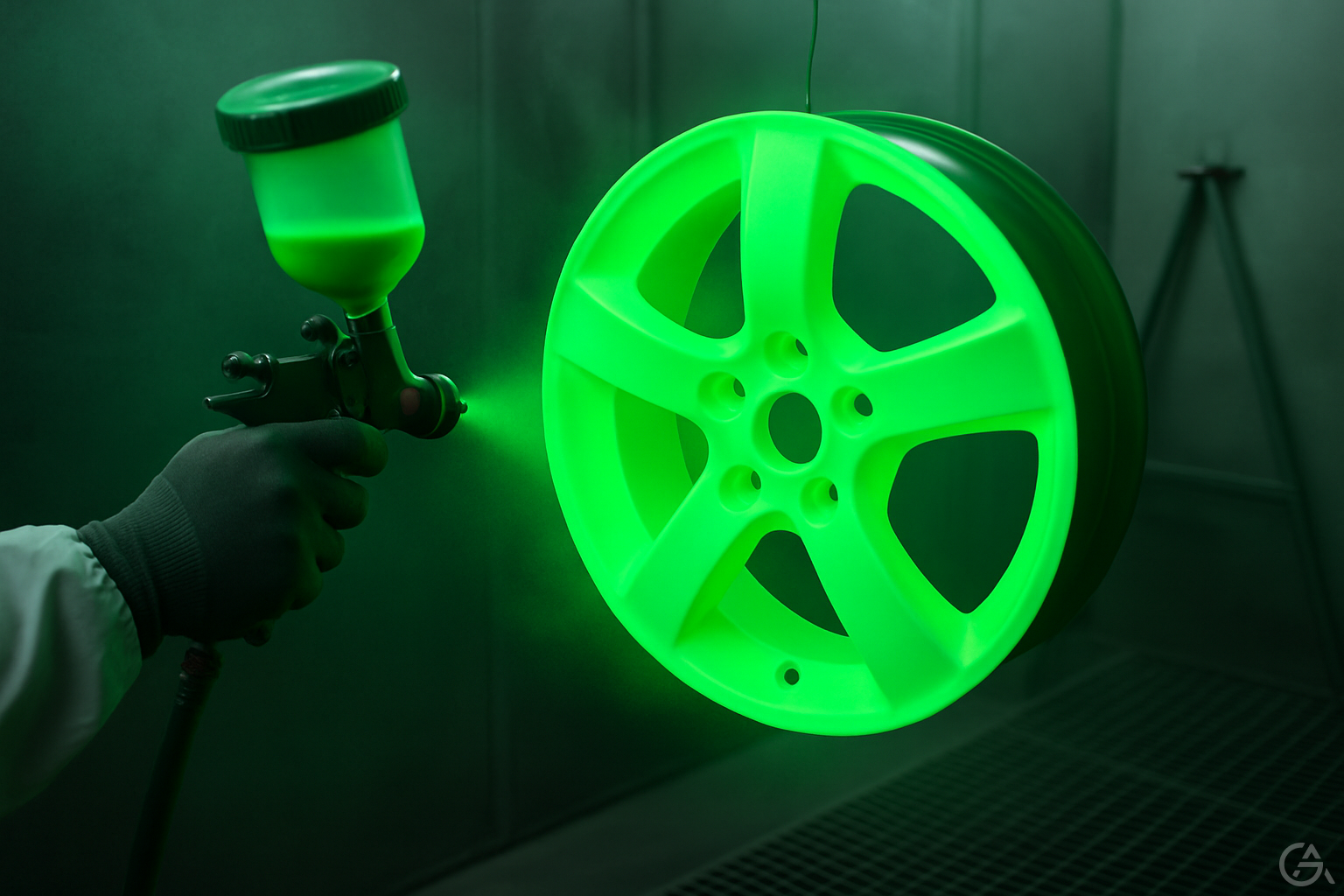 Мастерская по покраске автомобильных дисков светящейся краской - GrandActive