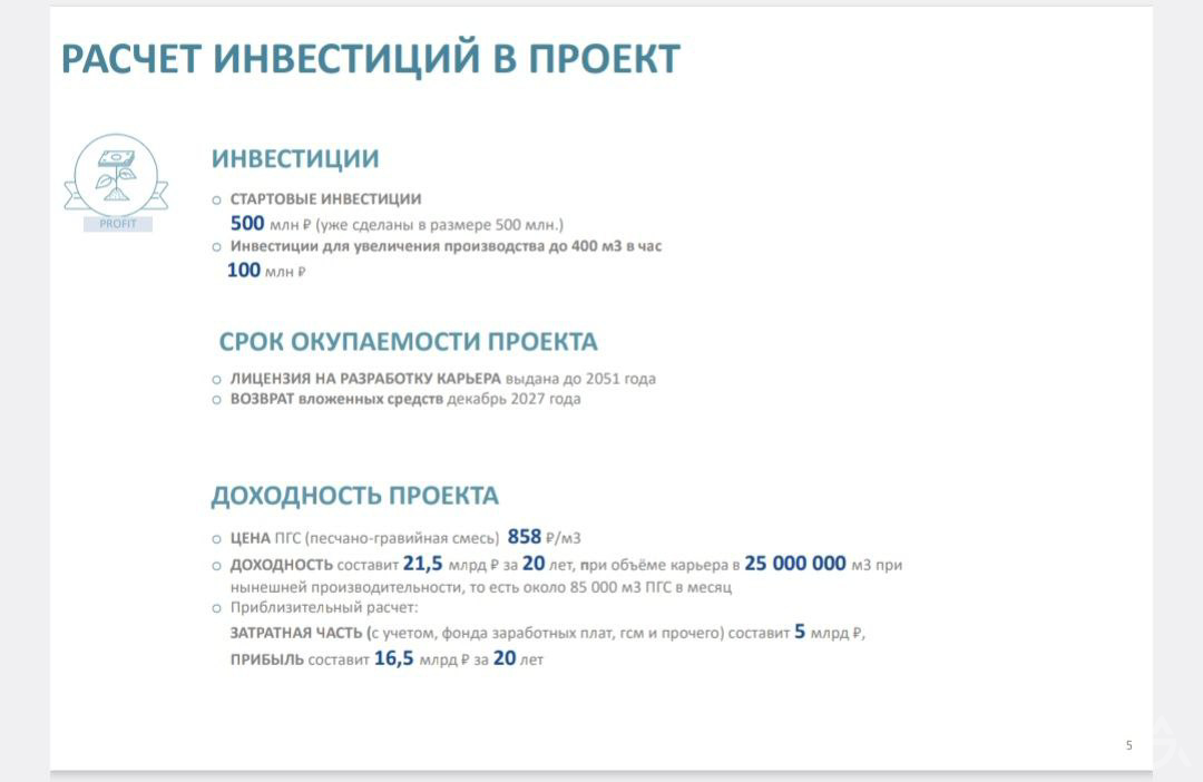 ПРЕДЛОЖЕНИЕ О ПРОДАЖЕ КАРЬЕРА - GrandActive