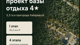 Инвестиционный проект базы отдыха 4★ «Подушкин лес» в Хабаровске - GrandActive