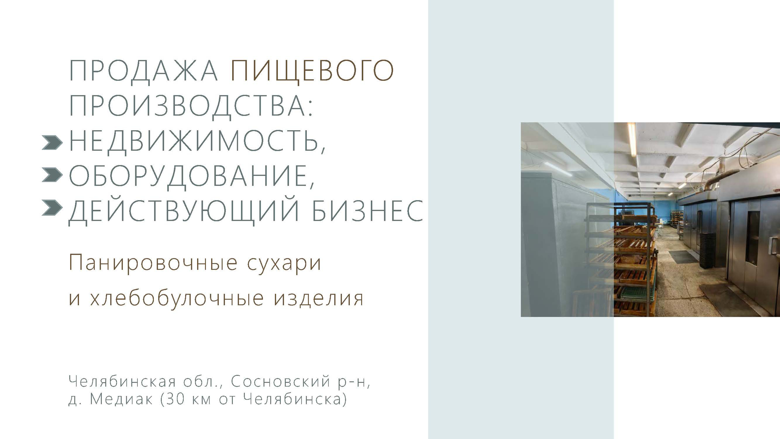 Панировочные сухари+хлебобулочные изделия (недвижимость, оборудование) - GrandActive