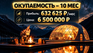 Готовый бизнес Производство геокуполов. 632к чп/мес - GrandActive
